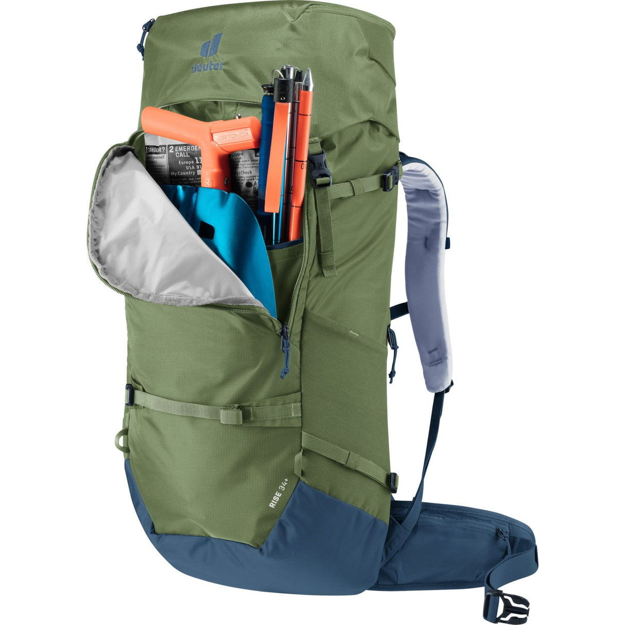 Deuter Rise 34+8 Liter Men - Tourenrucksack/Schneetourenrucksack mit Frontöffnung