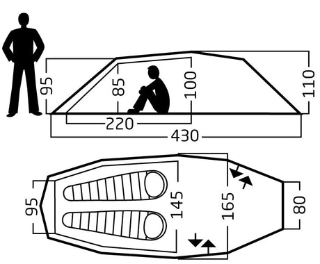 Trekkingzelt 2 Personen - 4 - Jahreszeiten | Nordisk Seiland 2P - Vier - Jahreszeiten - Tunnelzelt für extreme Nordlandtouren | Eddy's Adventure