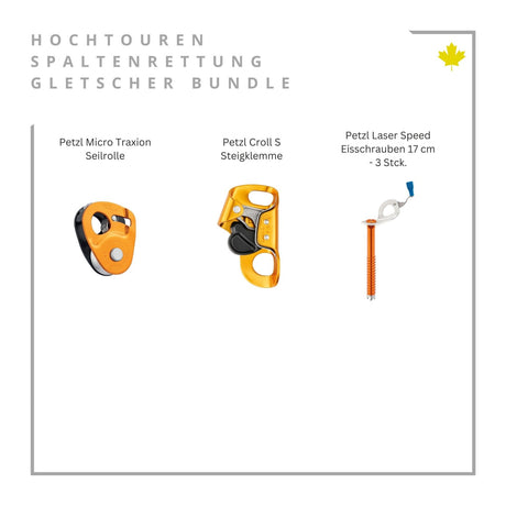 Petzl Hochtouren Spaltenrettung Gletscher Bundle JETZT MIETEN bei Eddy's Adventure