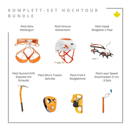 Petzl Komplett - Set Hochtour Bundle JETZT MIETEN bei Eddy's Adventure